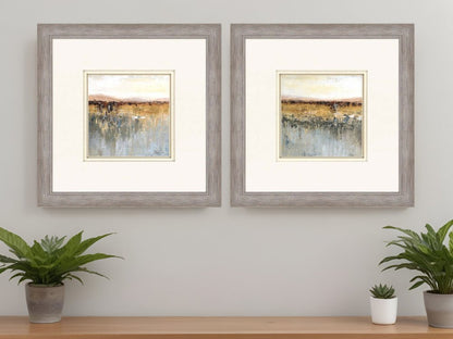 Set Of Two Antique Contemporary Framed Art Silver Picture Frame Print Wall Art HomeRoots