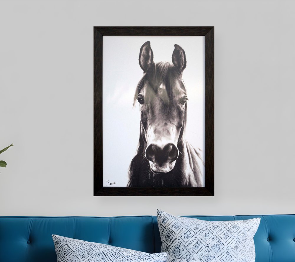Horse Portrait Brown Framed Print Wall Art HomeRoots