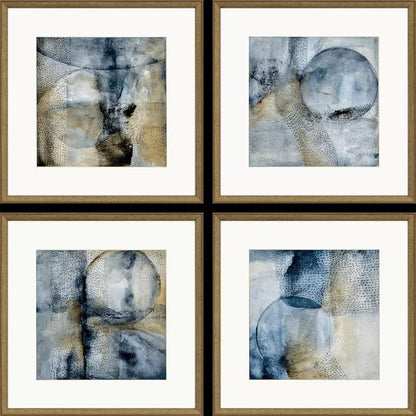 Set Of Four Sphere Framed Art Gold Picture Frame Print Wall Art HomeRoots