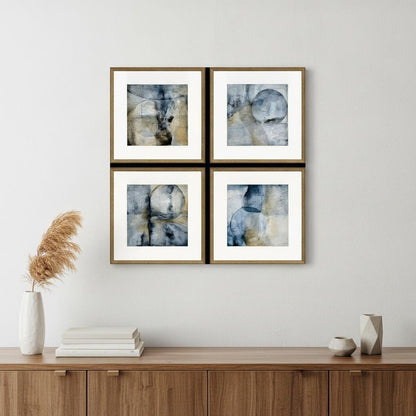 Set Of Four Sphere Framed Art Gold Picture Frame Print Wall Art HomeRoots