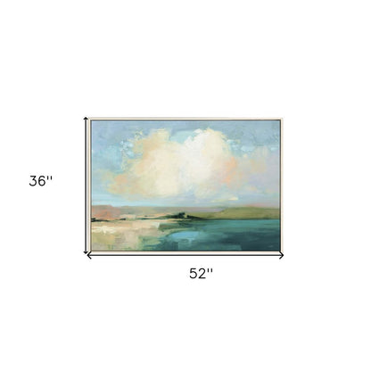 Coastal Sky Canvas White Floater Frame Print Wall Art HomeRoots