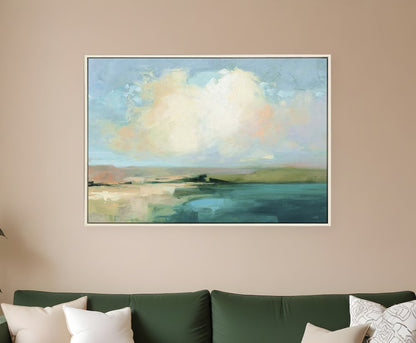 Coastal Sky Canvas White Floater Frame Print Wall Art HomeRoots