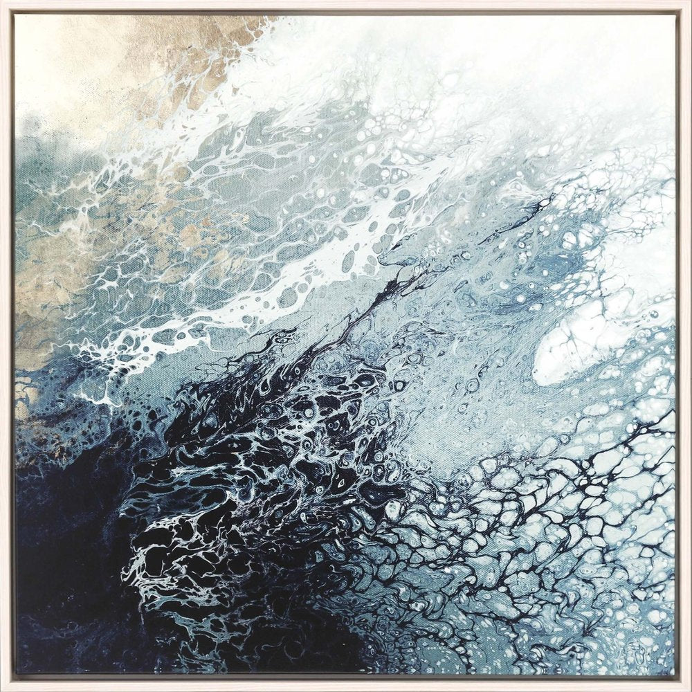 Aveta Canvas Ready to Hang Art White Floater Frame Print Wall Art HomeRoots