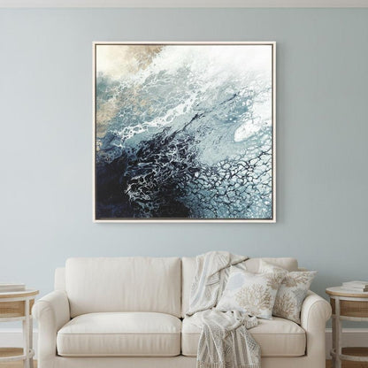 Aveta Canvas Ready to Hang Art White Floater Frame Print Wall Art HomeRoots