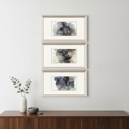 Set Of Three Soft Dreams Silver Framed Print Wall Art HomeRoots
