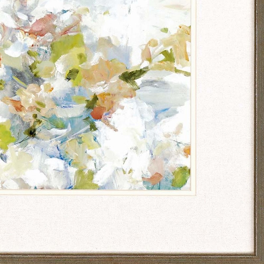Set Of Four Modern Abstract Floral Gold Framed Wall Art HomeRoots