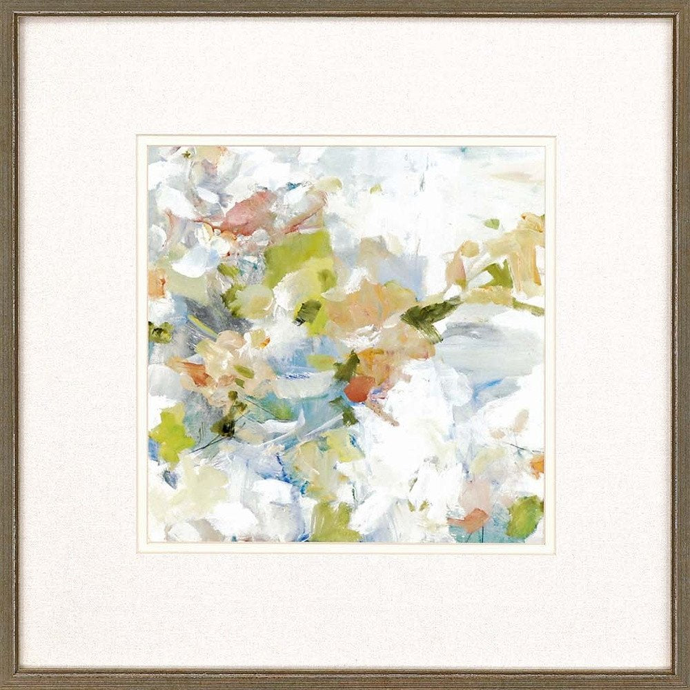 Set Of Four Modern Abstract Floral Gold Framed Wall Art HomeRoots