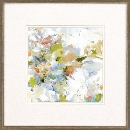 Set Of Four Modern Abstract Floral Gold Framed Wall Art HomeRoots