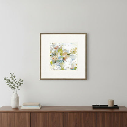 Set Of Four Modern Abstract Floral Gold Framed Wall Art HomeRoots