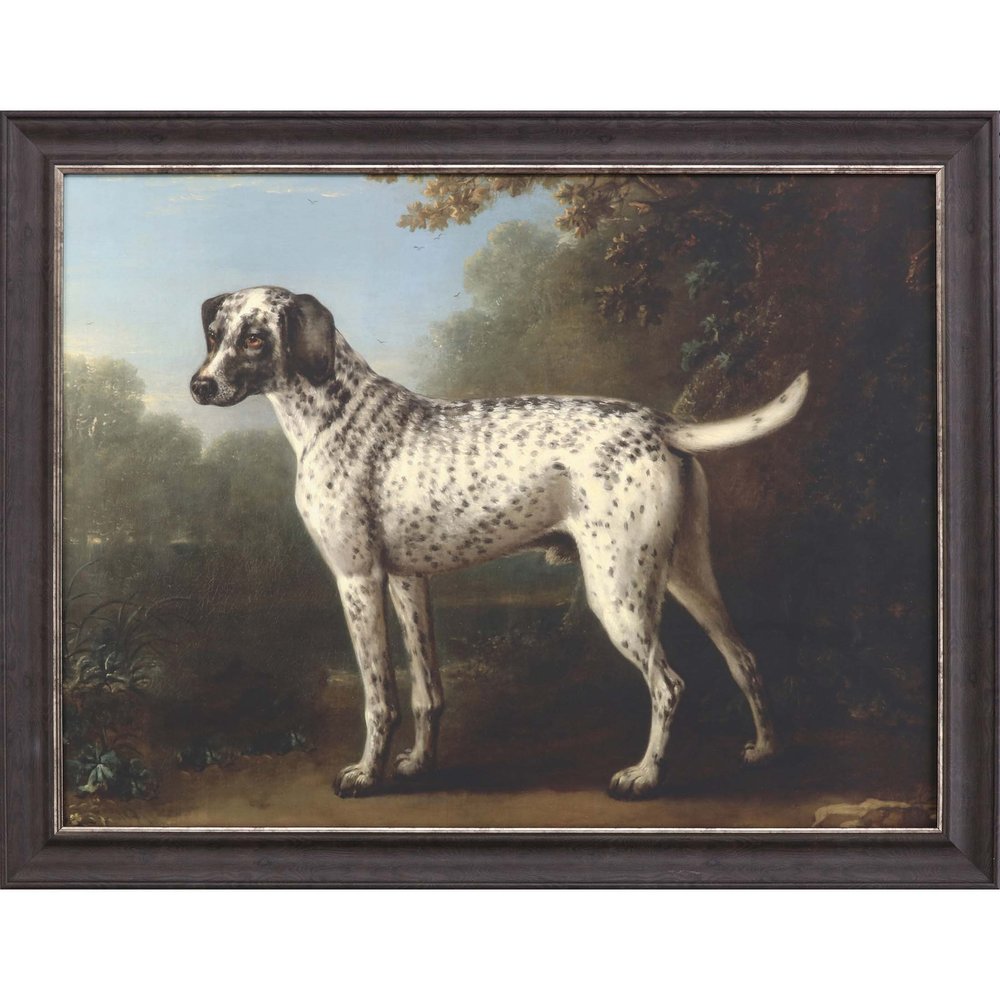 Grey Spotted Hound Framed Art Brown Picture Frame Print Wall Art HomeRoots