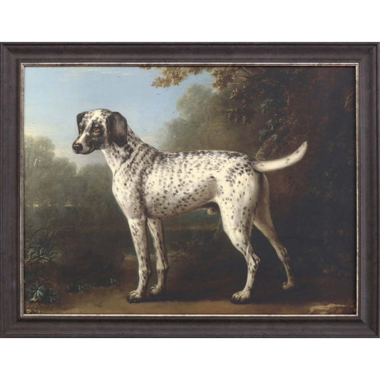 Grey Spotted Hound Framed Art Brown Picture Frame Print Wall Art HomeRoots