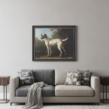 Grey Spotted Hound Framed Art Brown Picture Frame Print Wall Art