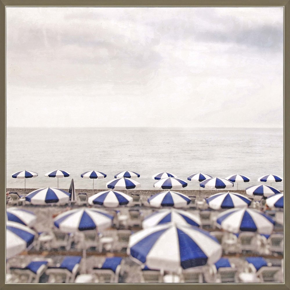 Seaside Silver Framed Print Wall Art