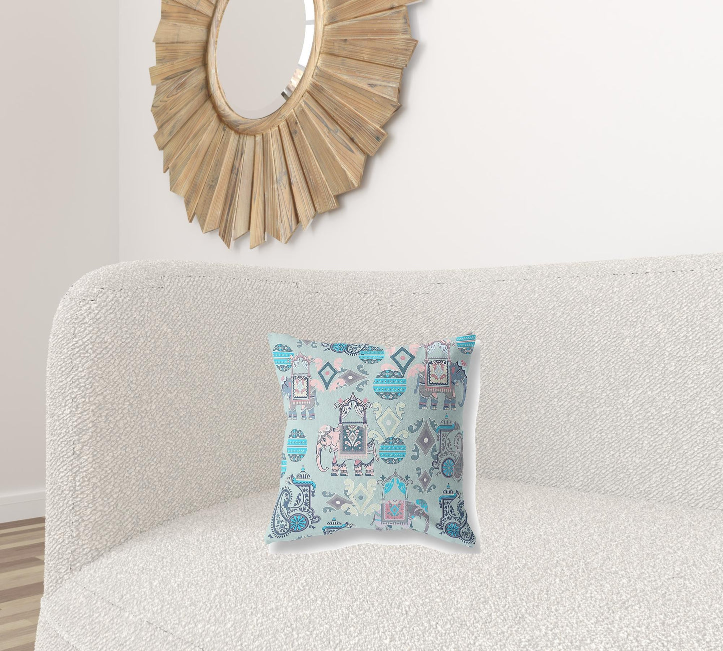16" X 16" Gray And Pink Paisley Zippered Suede Throw Pillow FurniFindUSA