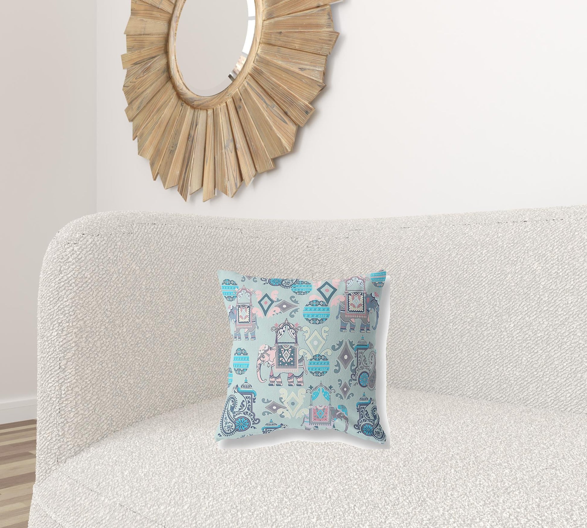 16" X 16" Gray And Pink Paisley Zippered Suede Throw Pillow FurniFindUSA