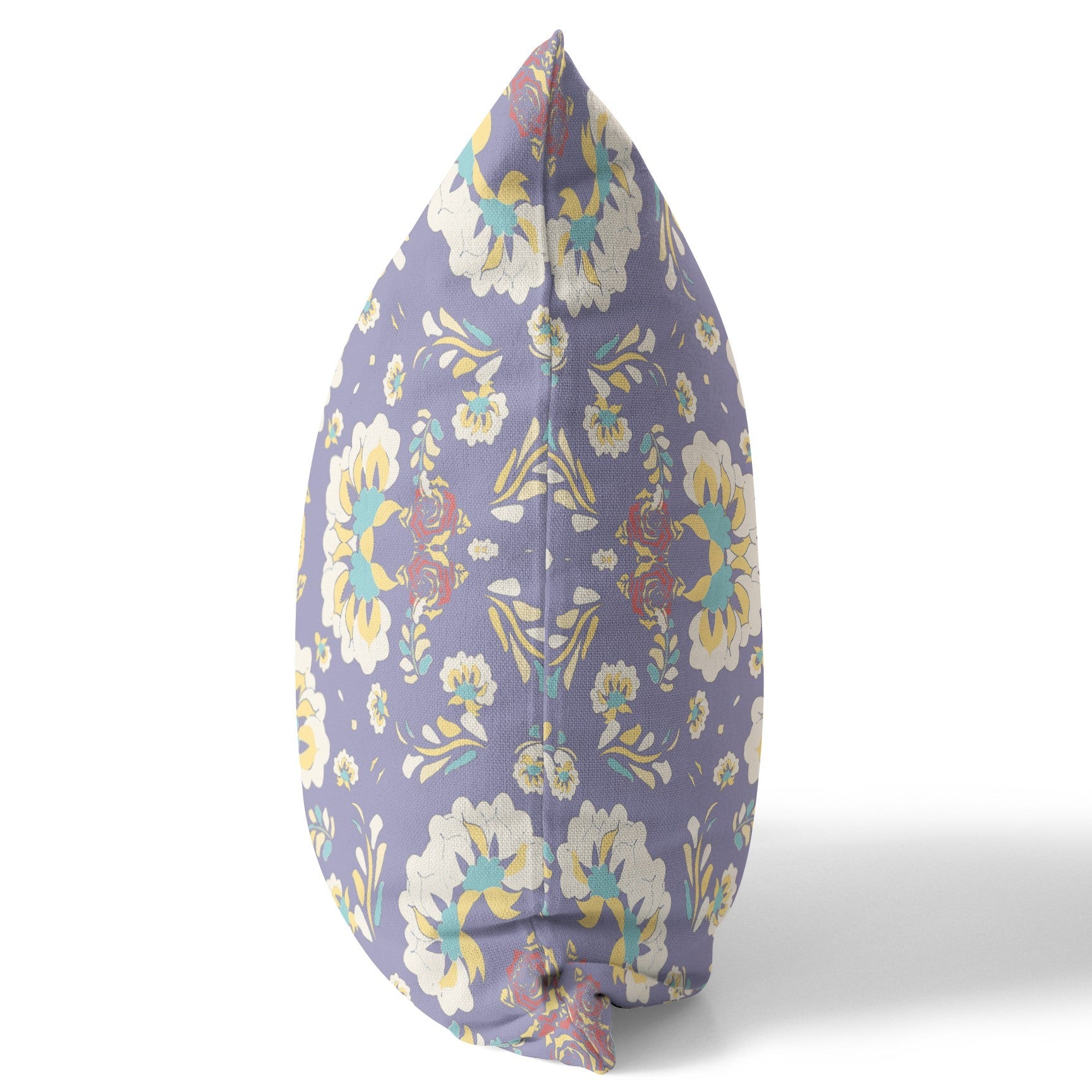 16" X 16" Purple Floral Zippered Suede Throw Pillow FurniFindUSA