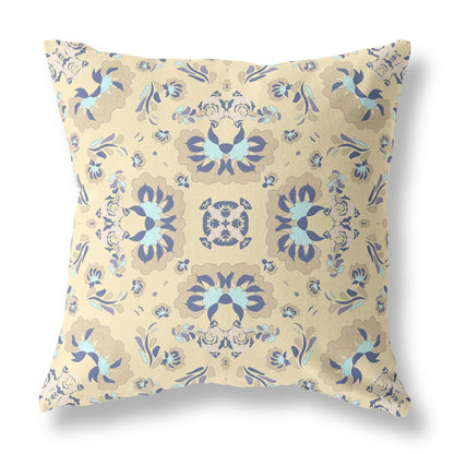20" X 20" Yellow Blown Seam Suede Geometric Throw Pillow FurniFindUSA