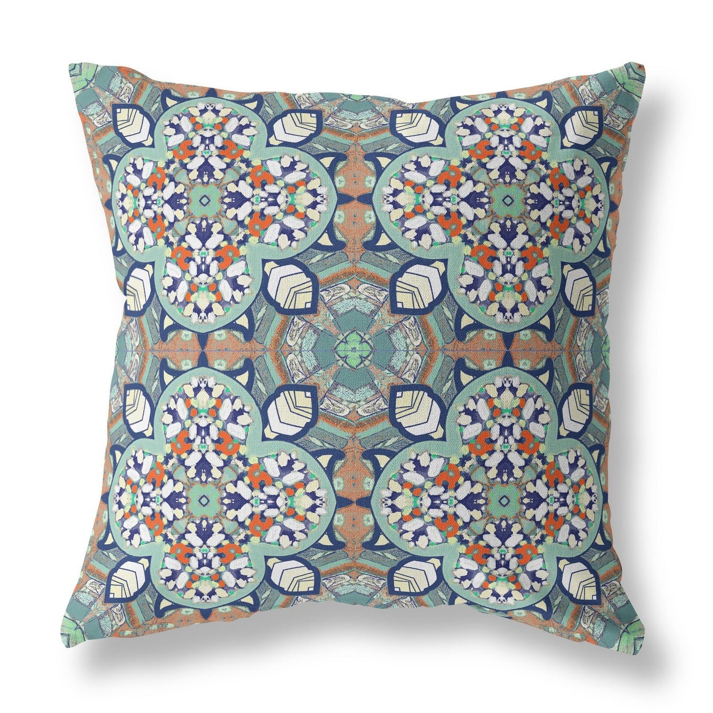16"X16" Green Microsuede Quatrefoil Zippered Pillow 5.0" (L) x 16.0" (W) x 16.0" (H) FurniFindUSA
