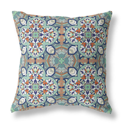 16"X16" Green Microsuede Quatrefoil Zippered Pillow 5.0" (L) x 16.0" (W) x 16.0" (H) FurniFindUSA