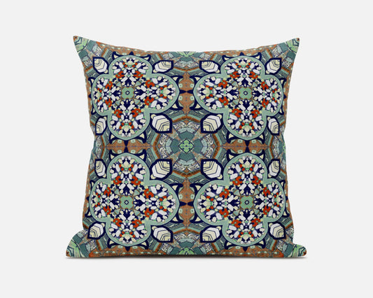 16"X16" Green Microsuede Quatrefoil Zippered Pillow 5.0" (L) x 16.0" (W) x 16.0" (H) FurniFindUSA