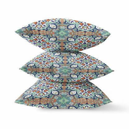 16"X16" Green Microsuede Quatrefoil Zippered Pillow 5.0" (L) x 16.0" (W) x 16.0" (H) FurniFindUSA