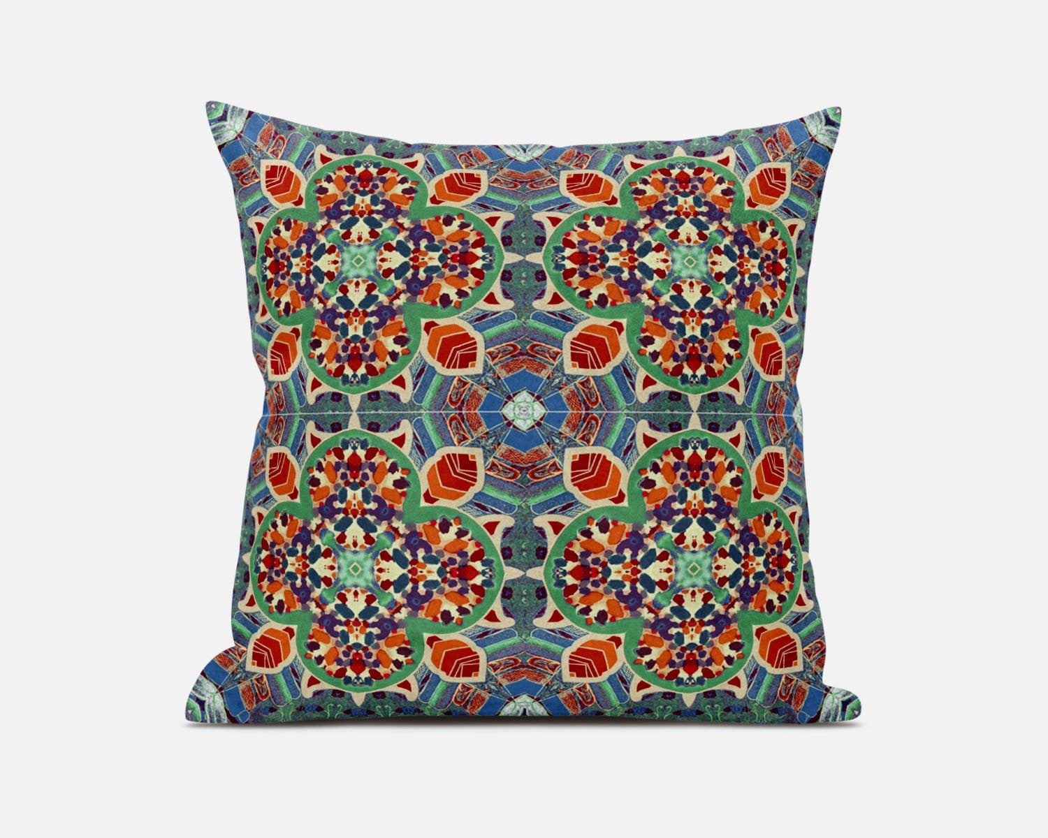 16"X16" Orange Microsuede Quatrefoil Zippered Pillow FurniFindUSA