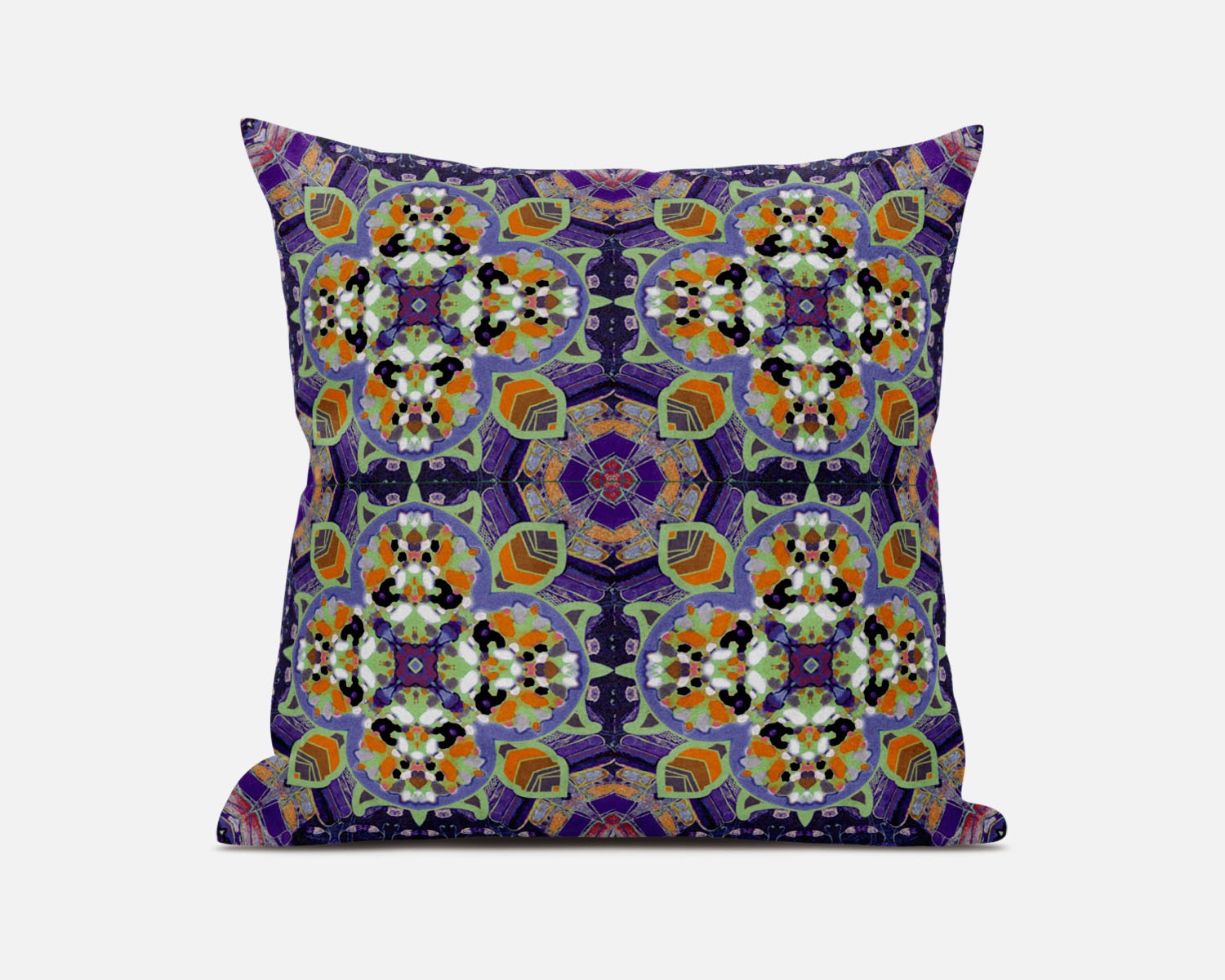16"X16" Purple Microsuede Quatrefoil Zippered Pillow FurniFindUSA