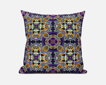 16"X16" Purple Microsuede Quatrefoil Zippered Pillow FurniFindUSA