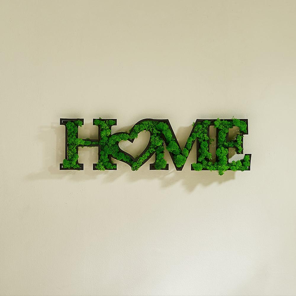 HOME Letter Art Moss Wall Decor - FurniFindUSA