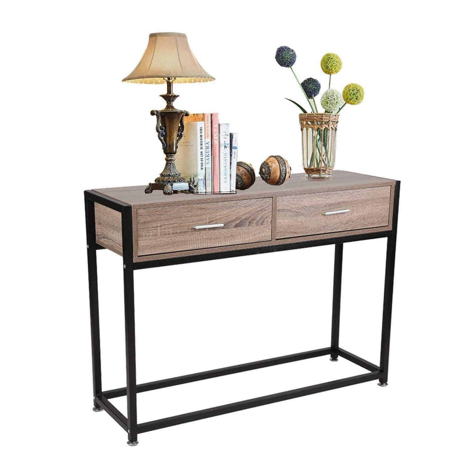 Console Entryway Sofa Coffee Tables with Drawers - FurniFindUSA