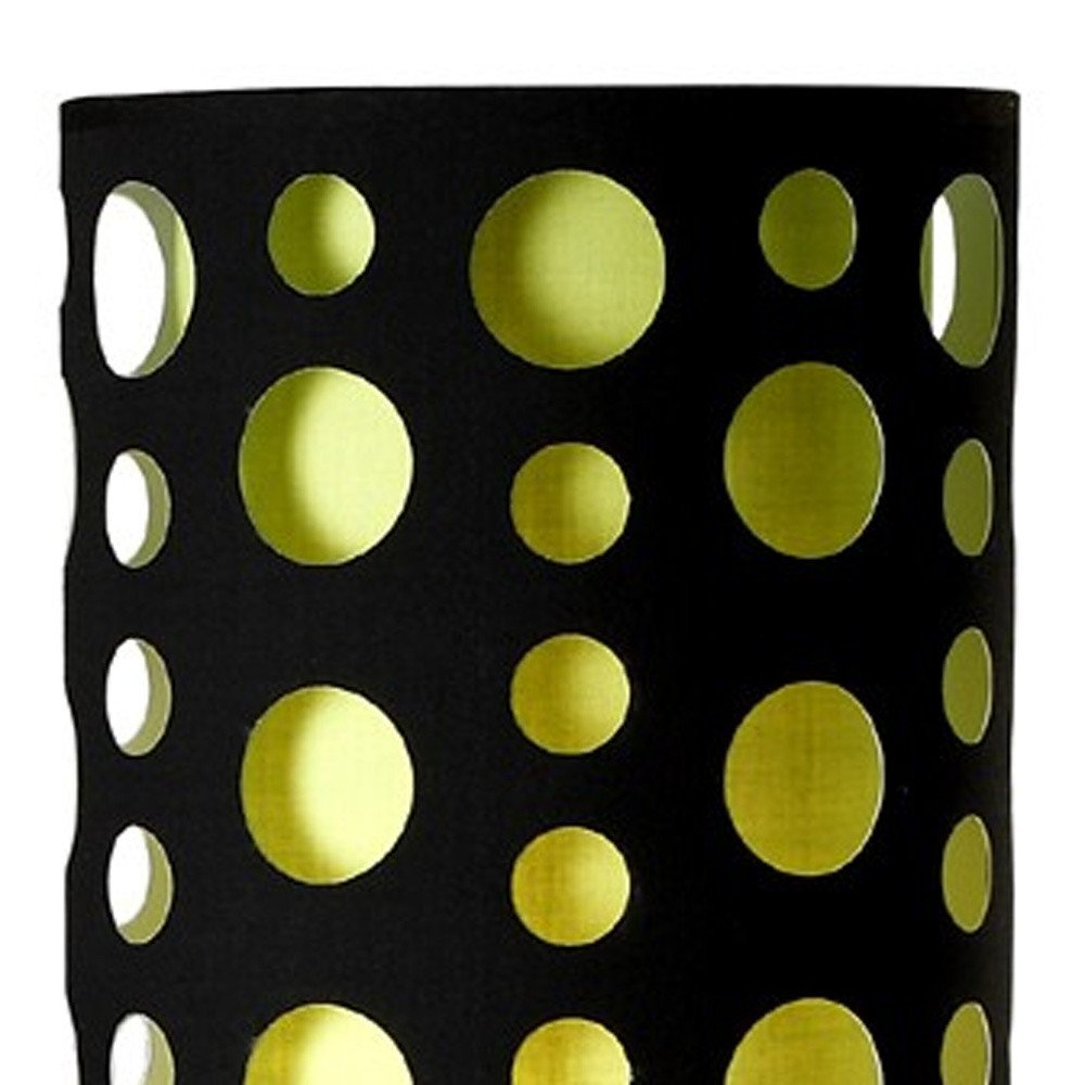 66" Steel Novelty Floor Lamp With Black And Green Drum Shade HomeRoots