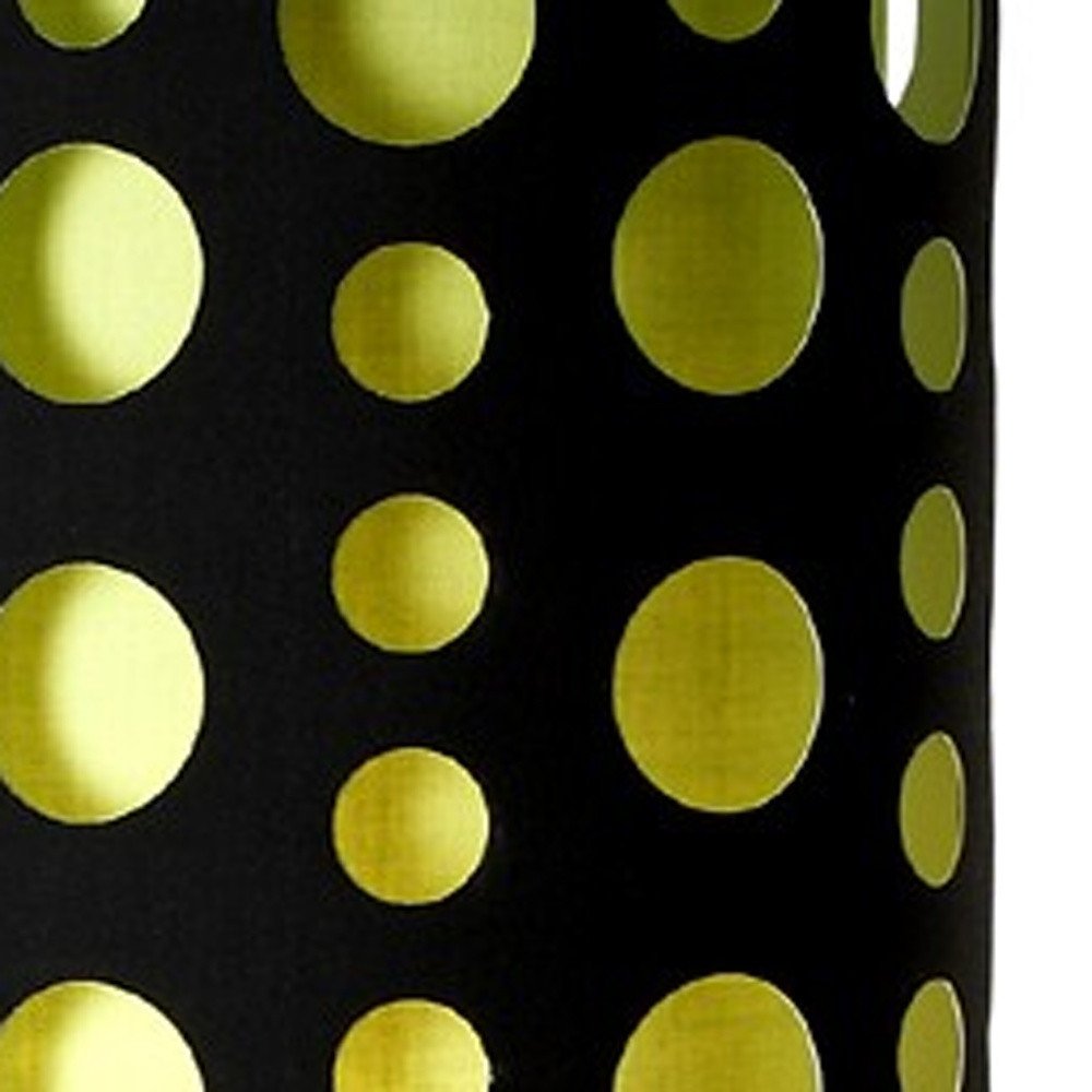66" Steel Novelty Floor Lamp With Black And Green Drum Shade HomeRoots