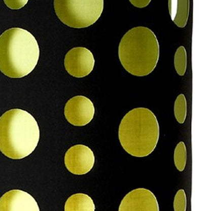 66" Steel Novelty Floor Lamp With Black And Green Drum Shade HomeRoots