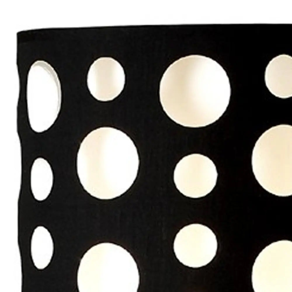 66" Steel Novelty Floor Lamp With Black And Red Drum Shade HomeRoots