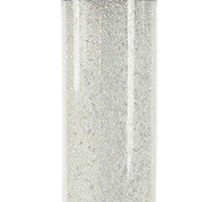 49" White Metal LED Column Floor Lamp With Clear Acrylic Drum Shade HomeRoots