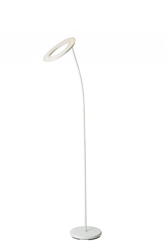 73" White LED Torchiere Floor Lamp With White HomeRoots