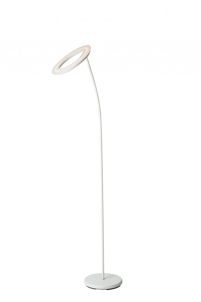 73" White LED Torchiere Floor Lamp With White — view 2