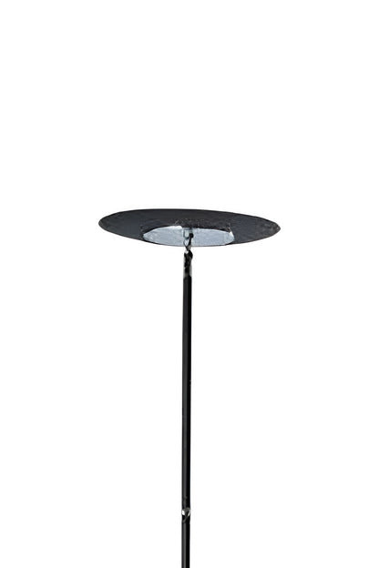 72" Black LED Torchiere Floor Lamp With Bowl