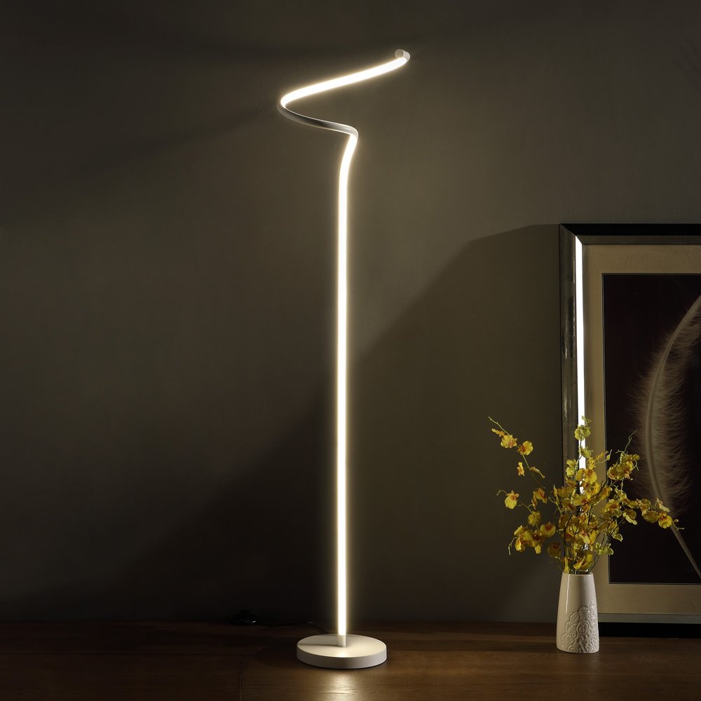 51" White LED Novelty Floor Lamp With White HomeRoots