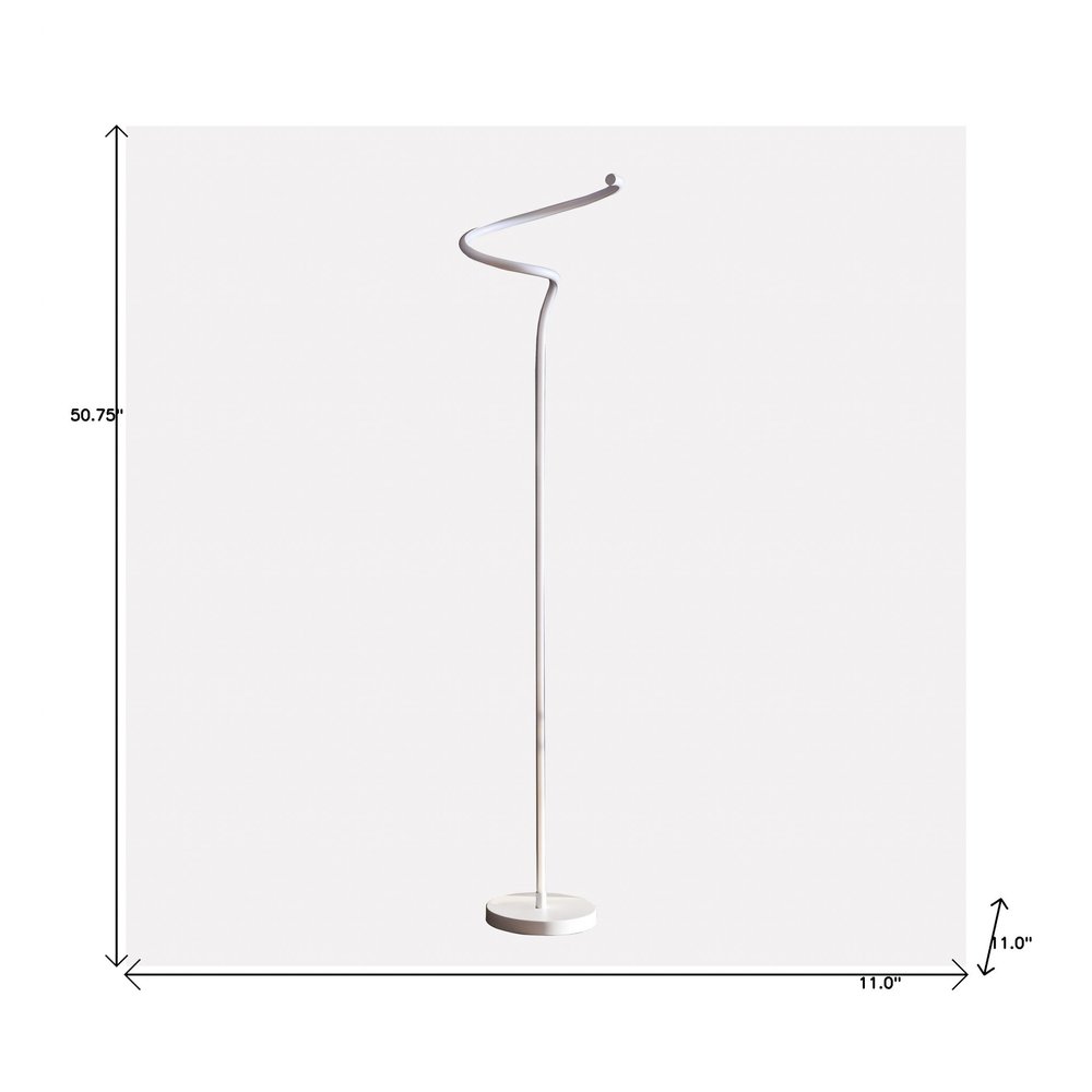 51" White LED Novelty Floor Lamp With White HomeRoots