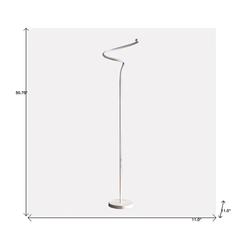 51" White LED Novelty Floor Lamp With White HomeRoots