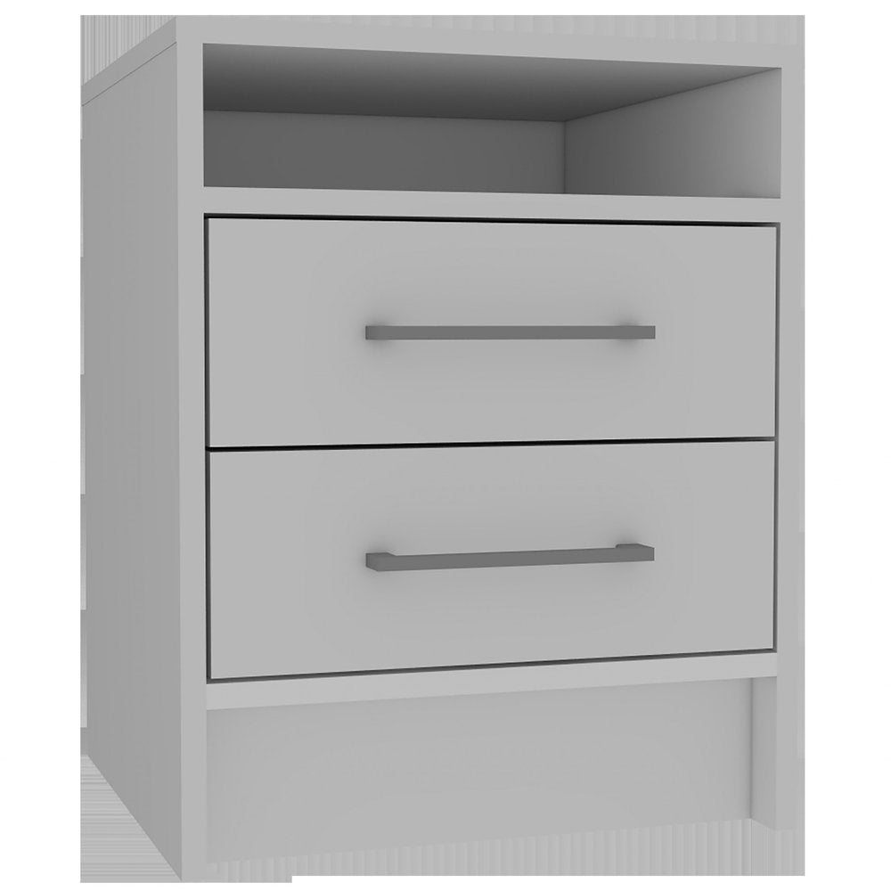 20" Wood Two Drawer Nightstand HomeRoots