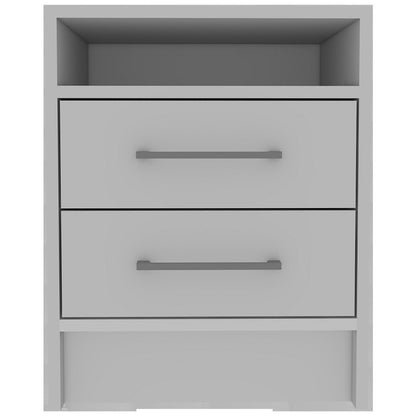 20" Wood Two Drawer Nightstand HomeRoots