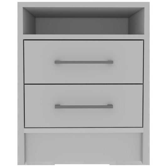 20" Wood Two Drawer Nightstand HomeRoots