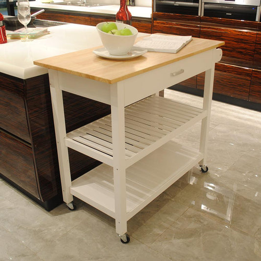 Kitchen Island & Kitchen Cart Mobile Kitchen Island with Two Lockable Wheels - FurniFindUSA