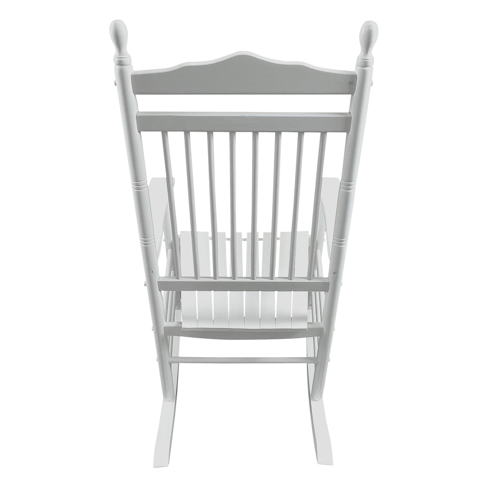 BALCONY PORCH ADULT ROCKING CHAIR - WHITE - FurniFindUSA