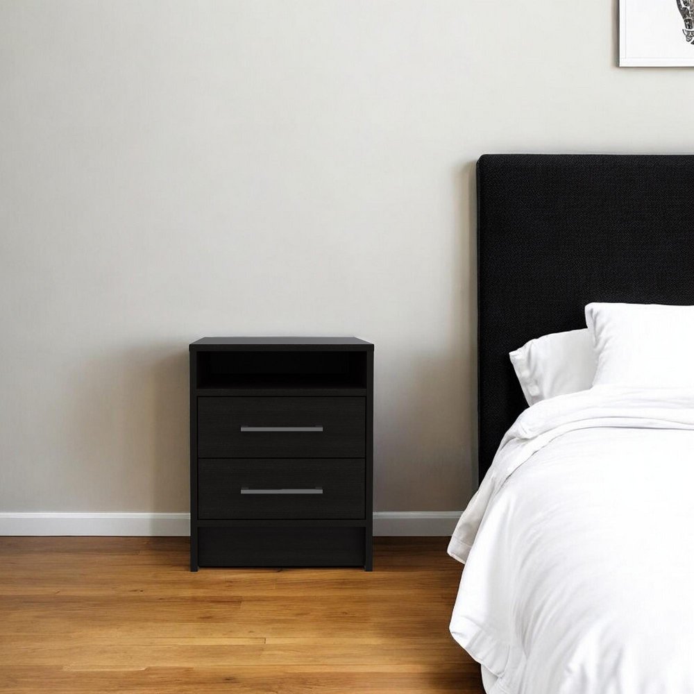 20" Wood Two Drawer Nightstand — view 8
