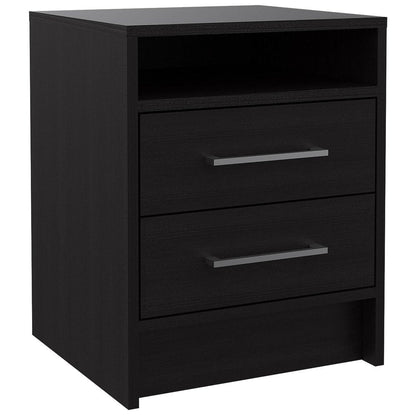 20" Wood Two Drawer Nightstand HomeRoots