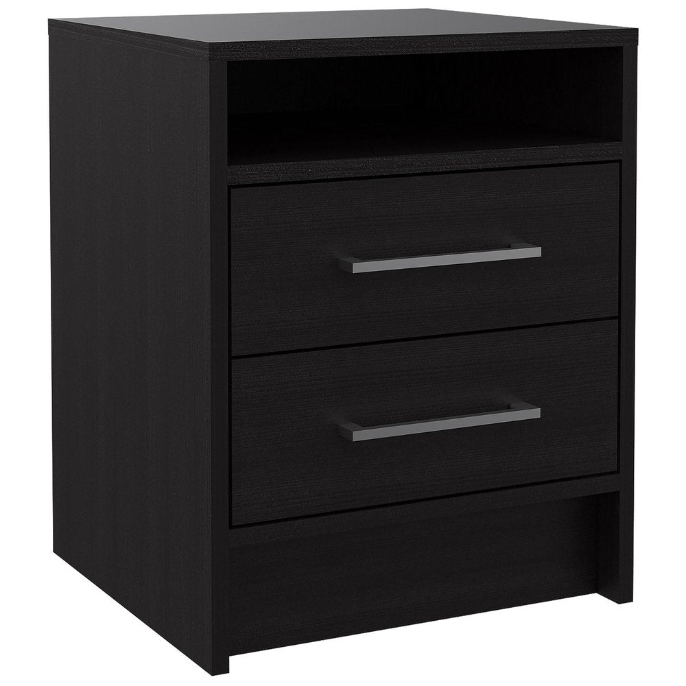 20" Wood Two Drawer Nightstand HomeRoots
