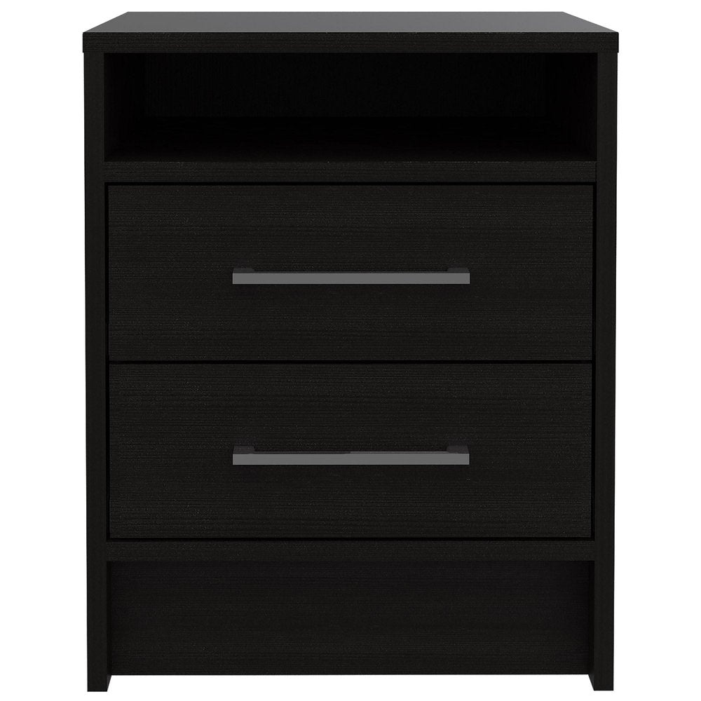 20" Wood Two Drawer Nightstand HomeRoots